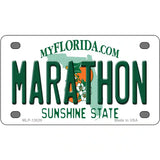 Marathon Florida Novelty Metal License Plate Tag 4" x 2.2" Mini (MLP)