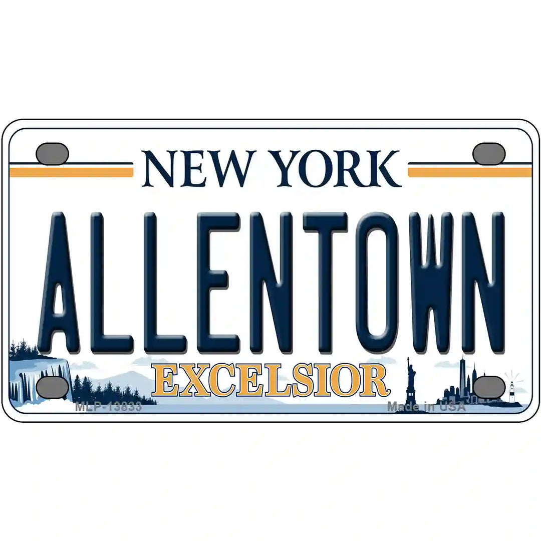 Allentown Excelsior New York Novelty Metal License Plate Tag 4" x 2.2" Mini (MLP)