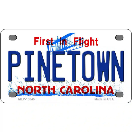 Pinetown North Carolina Novelty Metal License Plate Tag 4" x 2.2" (MLP)