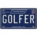 Golfer Tennessee Blue Novelty Metal License Plate Tag 4" x 2.2" (MLP)