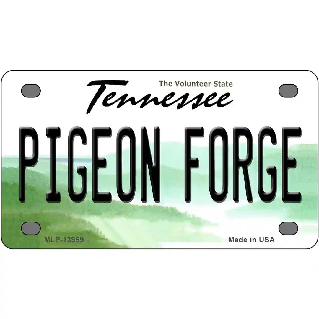 Pigeon Forge Tennessee Novelty Metal License Plate Tag 4" x 2.2" Mini (MLP)