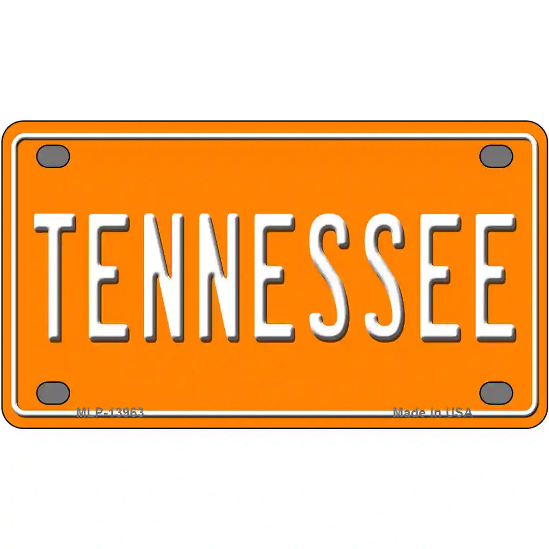 Tennessee Orange Novelty Metal License Plate Tag 4" x 2.2" Mini (MLP)