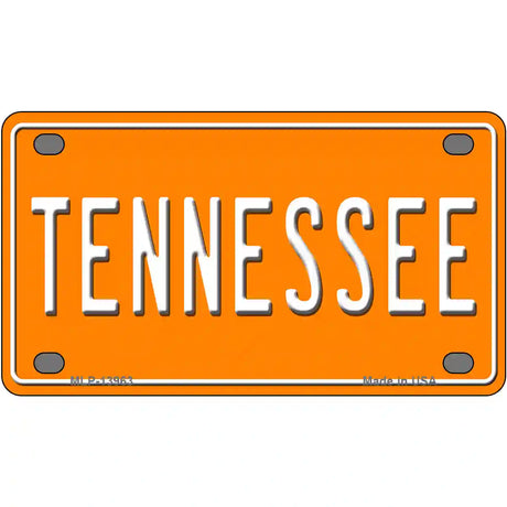 Tennessee Orange Novelty Metal License Plate Tag 4" x 2.2" (MLP)