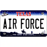 Texas Air Force Novelty Metal License Plate Tag 4" x 2.2" Mini (MLP)