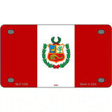 Peru Flag Metal Novelty License Plate 4" x 2.2" (MLP)