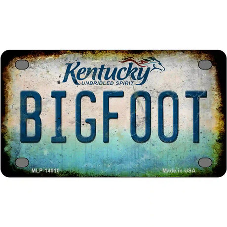 Bigfoot Kentucky Novelty Metal License Plate Tag 4" x 2.2" (MLP)