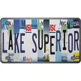 Lake Superior Strip Art Novelty Metal License Plate Tag 4" x 2.2" Mini (MLP)