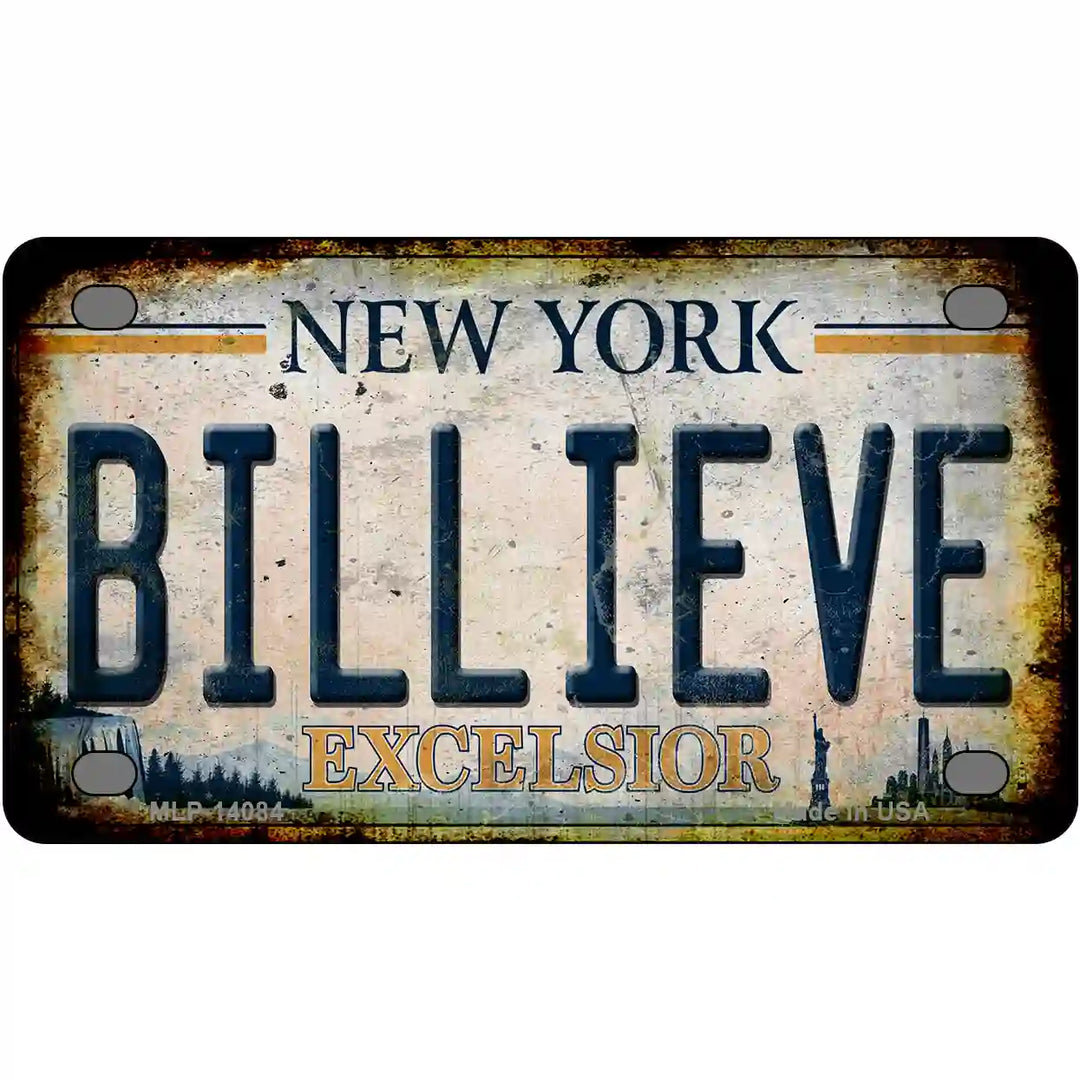 Billieve Excelcior New York Novelty License Plate 4" x 2.2" (MLP)