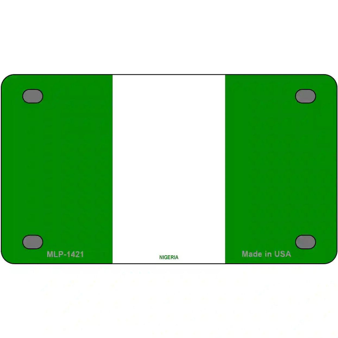 Nigeria Flag Metal Novelty License Plate 4" x 2.2" (MLP)