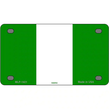 Nigeria Flag Metal Novelty License Plate 4" x 2.2" (MLP)