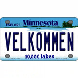 Velkommen Minnesota Novelty Metal License Plate 4" x 2.2" (MLP)