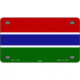 Gambia Flag Metal Novelty License Plate 4" x 2.2" (MLP)