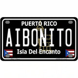 Aibonito Puerto Rico Black Novelty Metal License Plate 4" x 2.2" (MLP)
