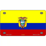 Ecuador Flag Metal Novelty License Plate 4" x 2.2" (MLP)
