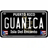 Guanica Puerto Rico Black Novelty Metal License Plate 4" x 2.2" (MLP)