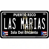 Las Marias Puerto Rico Black Novelty Metal License Plate 4" x 2.2" (MLP)
