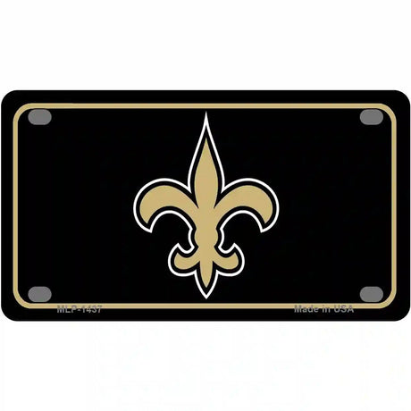 Fleur de lis Metal Novelty License Plate 4" x 2.2" (MLP)