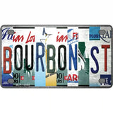 Bourbon St License Plate Art Novelty Metal License Plate 4" x 2.2" (MLP)
