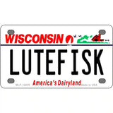 Lutefisk Wisconsin Novelty Metal License Plate 4" x 2.2" (MLP)