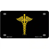 Caduceus Metal Novelty License Plate 4" x 2.2" (MLP)