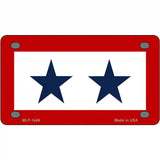 Blue Star Two Metal Novelty License Plate 4" x 2.2" (MLP)