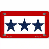 Blue Star Three Metal Novelty License Plate 4" x 2.2" (MLP)