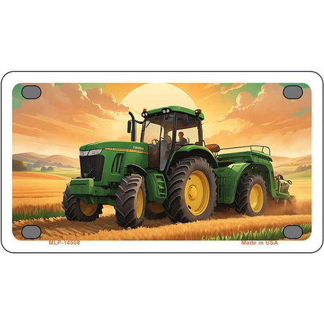 Tractor Sunset Novelty Metal License Plate LP-14508