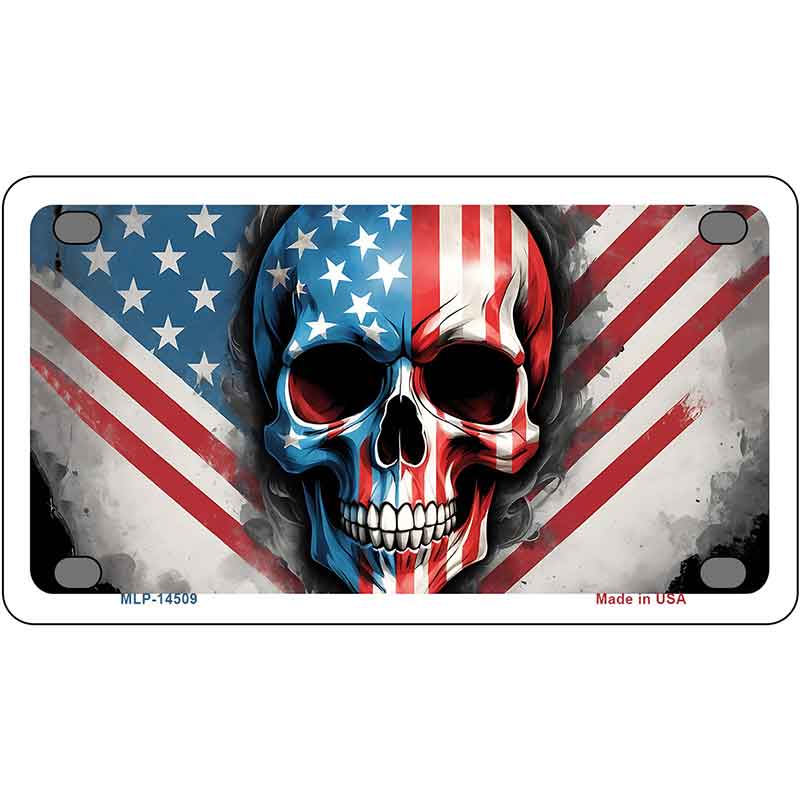 American Skull Novelty Metal License Plate LP-14509