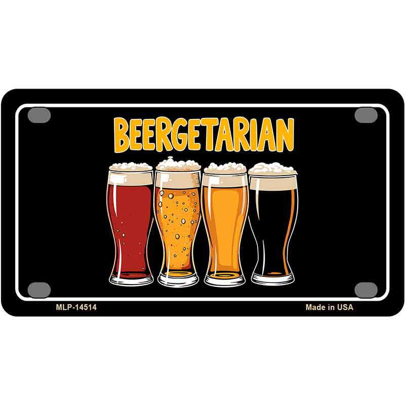 Beergetarian Novelty Metal License Plate LP-14514