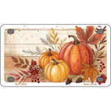 Autumn Pumpkins & Leaves Novelty Metal License Plate LP-14516