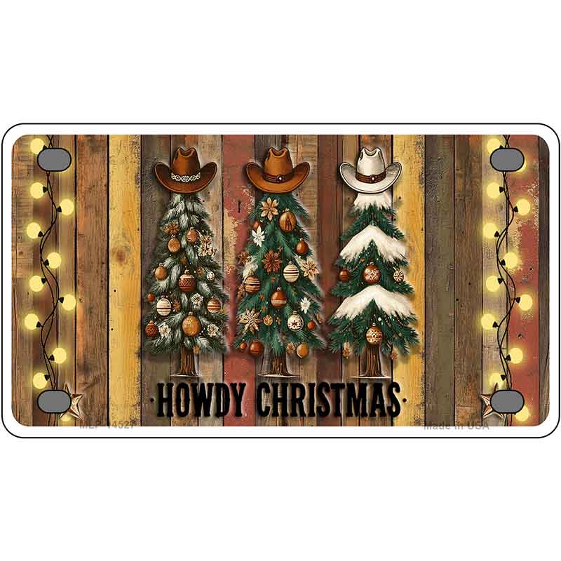 Howdy Christmas Novelty Metal License Plate LP-14527