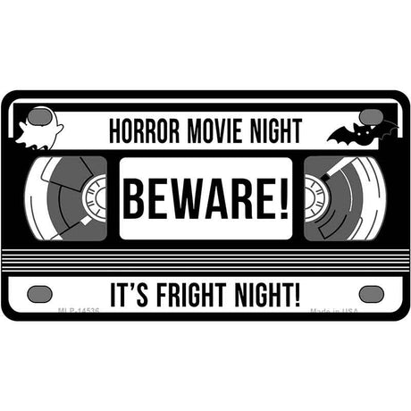 Horror Movie Night Novelty Metal License Plate LP-14536