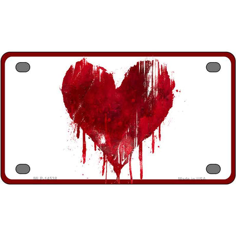 Bloody Heart Novelty Metal License Plate LP-14538