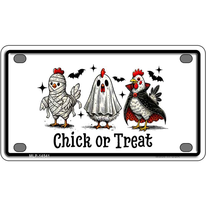Chick or Treat Novelty Metal License Plate LP-14541