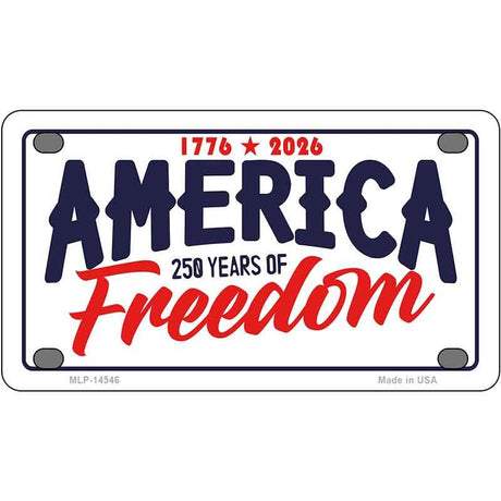 America 250 Years Novelty Metal License Plate LP-14546 4" x 2.2" Mini (MLP)