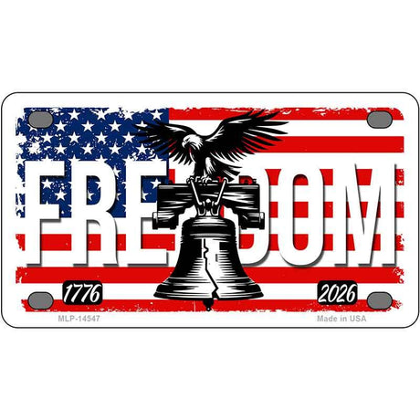 Freedom Liberty Bell Novelty Metal License Plate LP-14547 4" x 2.2" Mini (MLP)