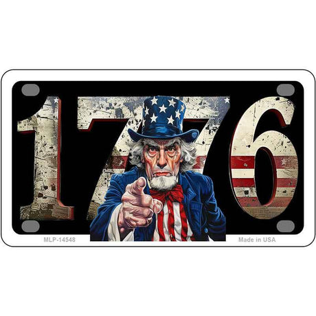 1776 Uncle Sam Novelty Metal License Plate LP-14548 4" x 2.2" Mini (MLP)