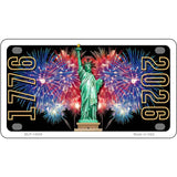 Lady Liberty Fireworks Novelty Metal License Plate LP-14549 4" x 2.2" Mini (MLP)