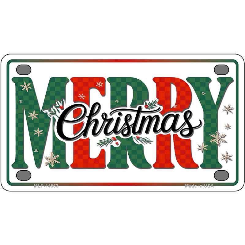 Merry Christmas Novelty Metal License Plate LP-14563