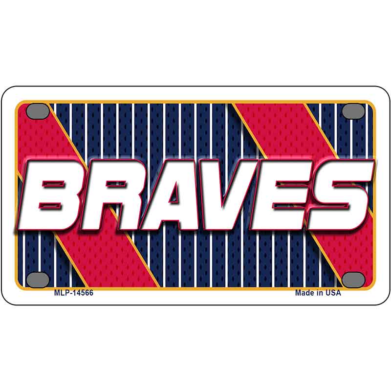 BRAVES Graphic Novelty Metal License Plate LP-14566