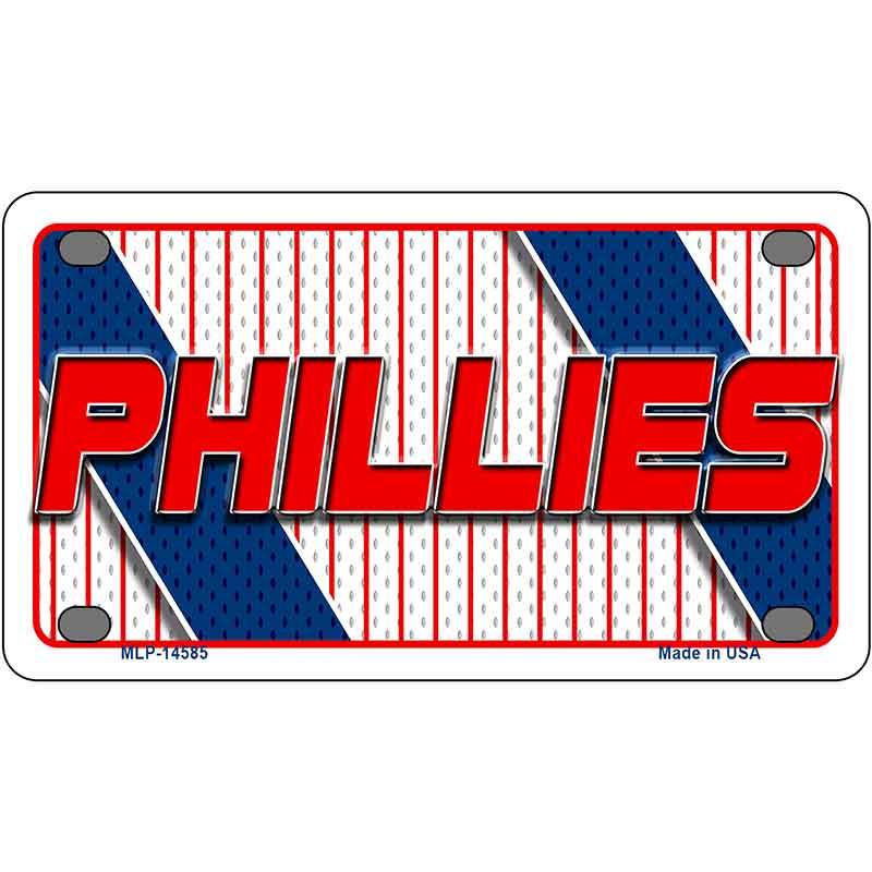 PHILLIES Graphic Novelty Metal License Plate LP-14585 4" x 2.2" Mini (MLP)