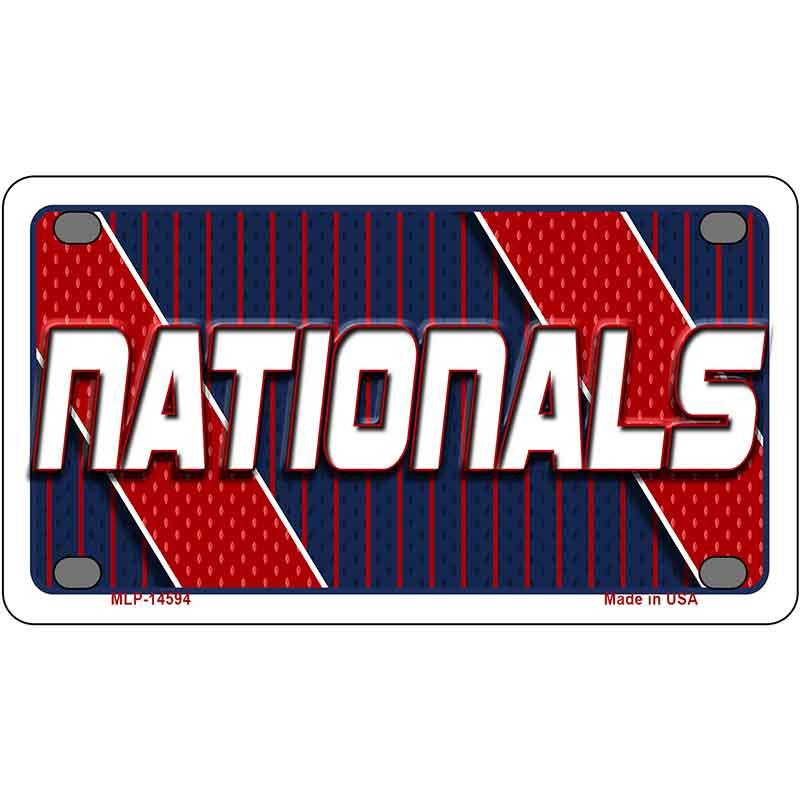 NATIONALS Graphic Novelty Metal License Plate LP-14594 4" x 2.2" Mini (MLP)