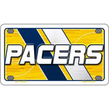 License plate with 'Pacers' text and colorful design on a white background