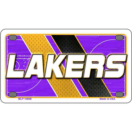 LAKERS Graphic Novelty Metal License Plate LP-14608 4" x 2.2" Mini (MLP)