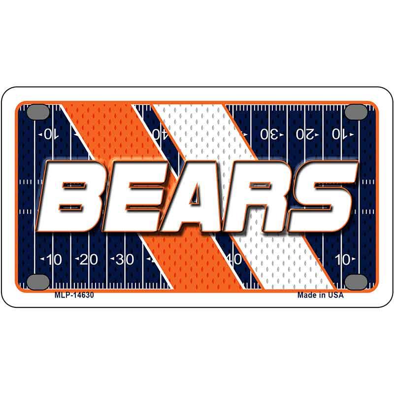 License plate with 'BEARS' text on a football field design