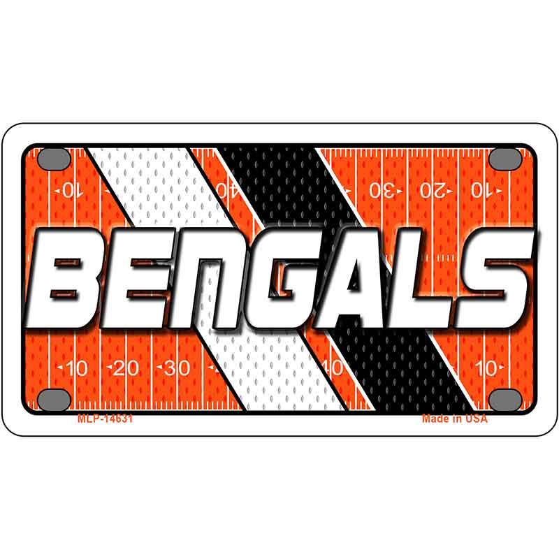 BENGALS Graphic Novelty Metal License Plate LP-14631 4" x 2.2" Mini (MLP)