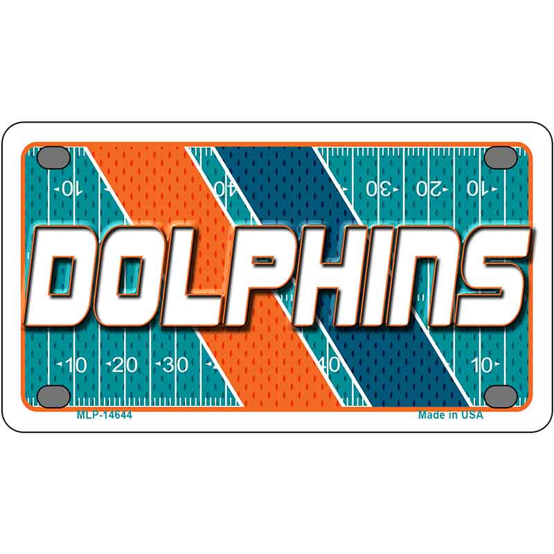 DOLPHINS Graphic Novelty Metal License Plate LP-14644