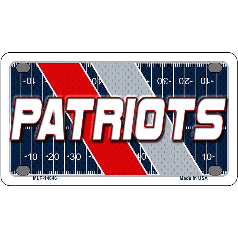 PATRIOTS Graphic Novelty Metal License Plate LP-14646