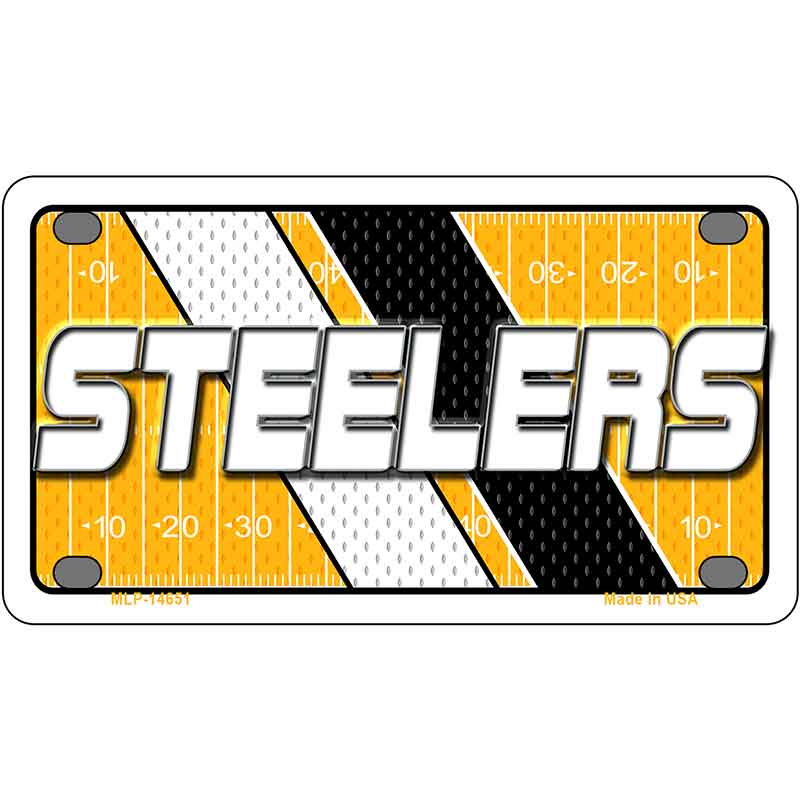 STEELERS Graphic Novelty Metal License Plate LP-14651