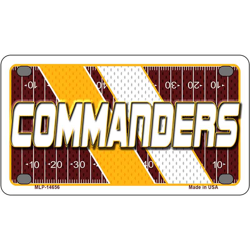 COMMANDERS Graphic Novelty Metal License Plate LP-14656